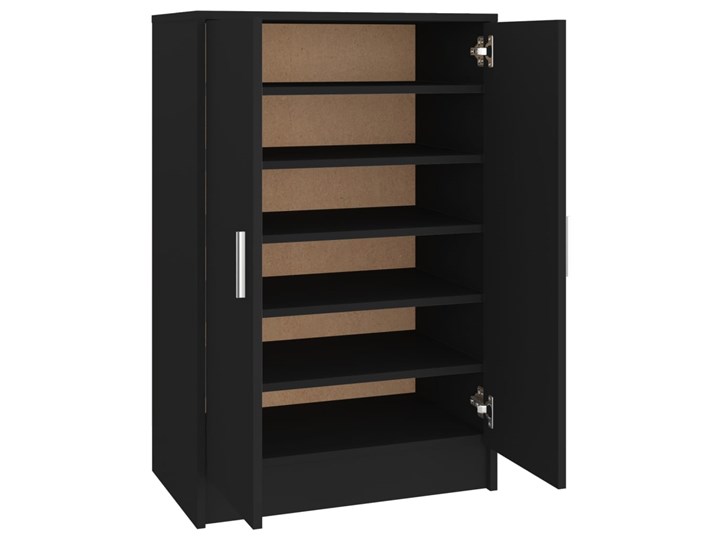 vidaXL Szafka na buty, czarna, 60x35x92 cm, płyta wiórowa Szerokość 60 cm Płyta MDF Płyta laminowana Głębokość 35 cm Płyta meblowa Kolor Czarny