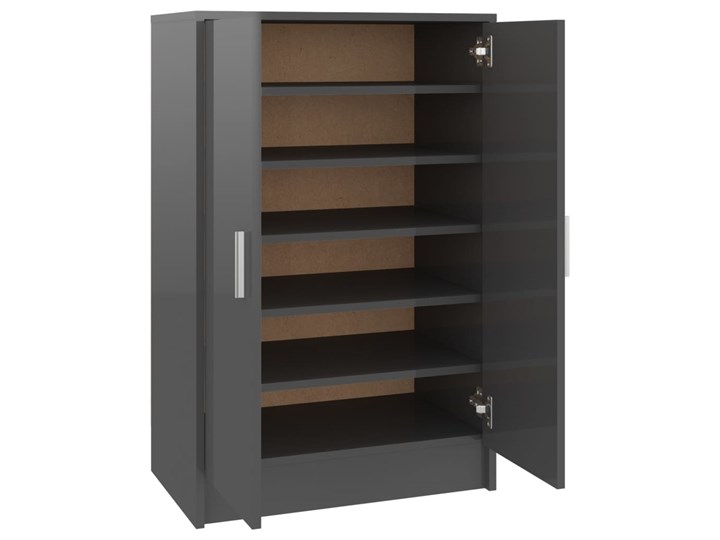 vidaXL Szafka na buty, szara z połyskiem, 60x35x92 cm, płyta wiórowa Głębokość 35 cm Szerokość 60 cm Płyta laminowana Płyta MDF Płyta meblowa Kategoria Szafki i regały