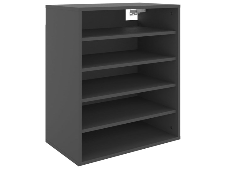 vidaXL Szafka na buty, szara, 60x35x70 cm, płyta wiórowa Płyta meblowa Kategoria Szafki i regały Szerokość 60 cm Płyta laminowana Płyta MDF Głębokość 35 cm Pomieszczenie Przedpokój