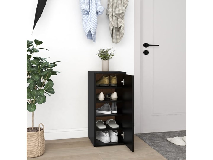 vidaXL Szafki na buty, 2 szt., czarne, 32x35x70 cm, płyta wiórowa Płyta laminowana Kolor Czarny Płyta MDF Głębokość 35 cm Płyta meblowa Szerokość 32 cm Kategoria Szafki i regały