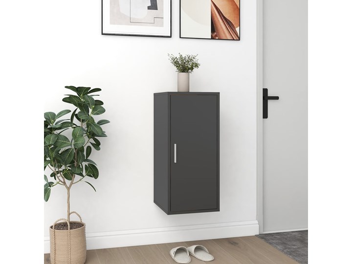vidaXL Szafka na buty, szara, 32x35x70 cm, płyta wiórowa Typ Stojące Płyta laminowana Szerokość 32 cm Płyta MDF Płyta meblowa Głębokość 35 cm Kolor Szary