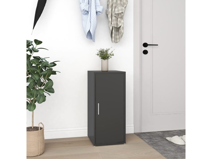 vidaXL Szafka na buty, szara, 32x35x70 cm, płyta wiórowa Kolor Szary Głębokość 35 cm Płyta MDF Płyta laminowana Płyta meblowa Szerokość 32 cm Kategoria Szafki i regały
