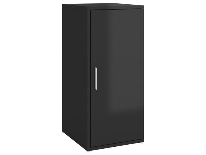 vidaXL Szafka na buty, wysoki połysk, czarna, 32x35x70 cm, płyta Szerokość 32 cm Płyta meblowa Płyta MDF Kategoria Szafki i regały Płyta laminowana Głębokość 35 cm Kolor Czarny