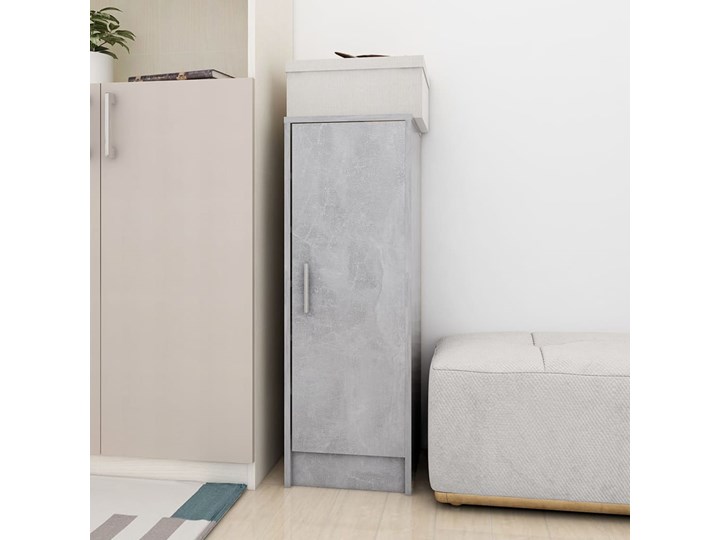 vidaXL Szafka na buty, szarość betonu, 32x35x92 cm, płyta wiórowa Płyta laminowana Głębokość 35 cm Płyta meblowa Szerokość 32 cm Płyta MDF Kategoria Szafki i regały Pomieszczenie Przedpokój