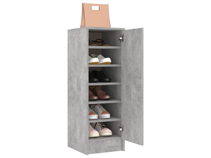 vidaXL Szafka na buty, szarość betonu, 32x35x92 cm, płyta wiórowa Płyta MDF Płyta meblowa Głębokość 35 cm Szerokość 32 cm Płyta laminowana Kategoria Szafki i regały