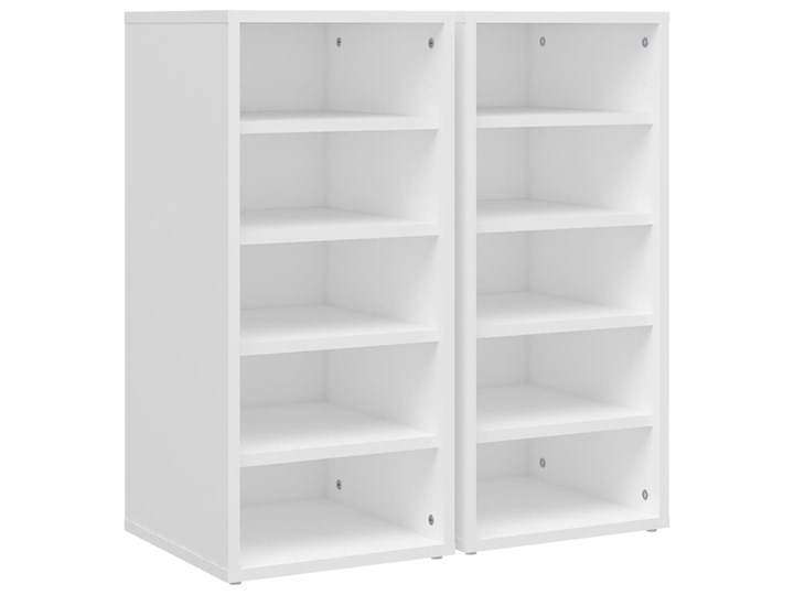 vidaXL Szafki na buty, 2 szt., białe, 31,5x35x70 cm, płyta wiórowa Pomieszczenie Sypialnia Płyta laminowana Płyta meblowa Głębokość 35 cm Płyta MDF Szerokość 32 cm Pomieszczenie Przedpokój
