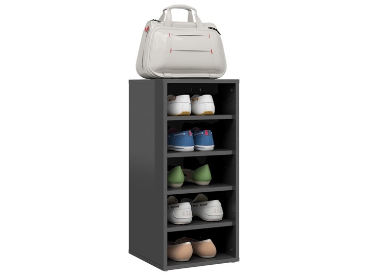 vidaXL Szafki na buty, 2 szt., wysoki połysk, szare, 31,5x35x70 cm Szerokość 32 cm Płyta meblowa Płyta laminowana Płyta MDF Pomieszczenie Sypialnia Głębokość 35 cm Pomieszczenie Przedpokój