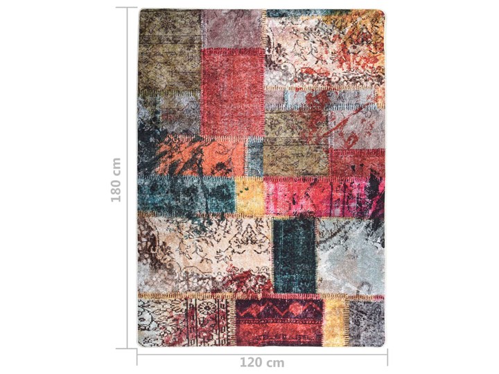vidaXL Dywan z możliwością prania, patchwork, 120x180 cm, kolorowy