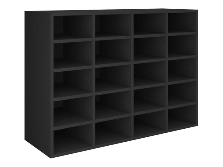 vidaXL Szafka na buty, płyta wiórowa, 92x30x67,5 cm, czarna Płyta laminowana Tworzywo sztuczne Kolor Czarny Płyta MDF Szerokość 92 cm Płyta meblowa Wysokość 68 cm Głębokość 30 cm Kategoria Szafki i regały