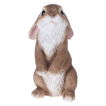 KRÓLIK figurka dekoracyjna brązowy stojący królik, 21x12x10 cm