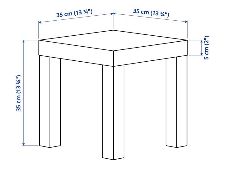 IKEA LACK Stolik, biały, 35x35 cm Kategoria Stoliki i ławy Zestaw stolików Funkcje Bez dodatkowych funkcji