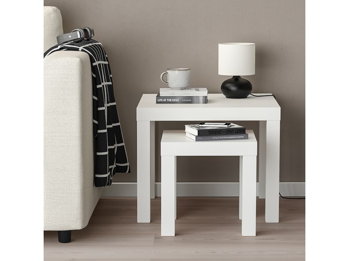 IKEA LACK Zestaw stolików, 2 szt, biały, Wysokość 1: 45 cm Kategoria Stoliki i ławy Funkcje Bez dodatkowych funkcji
