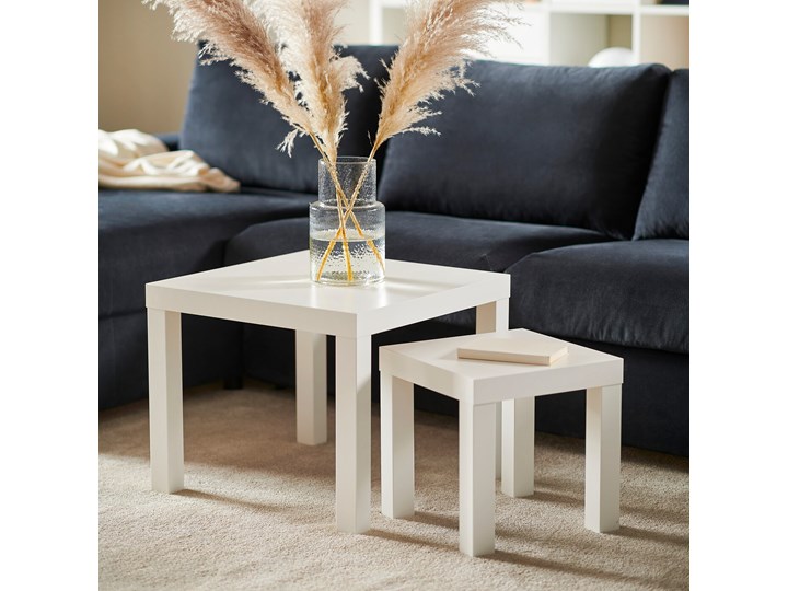 IKEA LACK Zestaw stolików, 2 szt, biały, Wysokość 1: 45 cm Kategoria Stoliki i ławy Funkcje Bez dodatkowych funkcji
