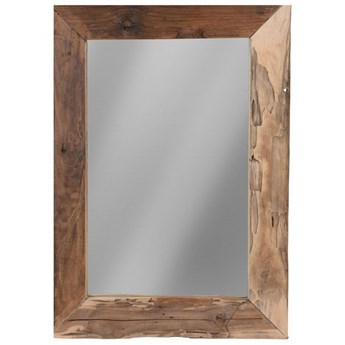 Lustro prostokątne drewniane w drewnianej starej ramie zawieszane ścienne 70x50 cm kod: O-510223