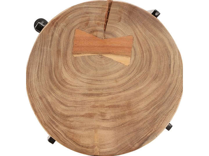 vidaXL Zestaw stolików bocznych, 2 szt., lite drewno akacjowe Długość 30 cm Szerokość 30 cm Wysokość 60 cm Wysokość 45 cm Stal Funkcje Bez dodatkowych funkcji