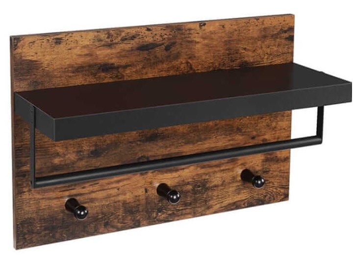PÓŁKA Z WIESZAKAMI LWS031X01 ▪️ 2052 ▪️ RUSTYKALNY BRĄZ / OUTLET