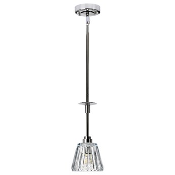 SELSEY Lampa wisząca Agettie szklana średnica 13,4 cm chrom