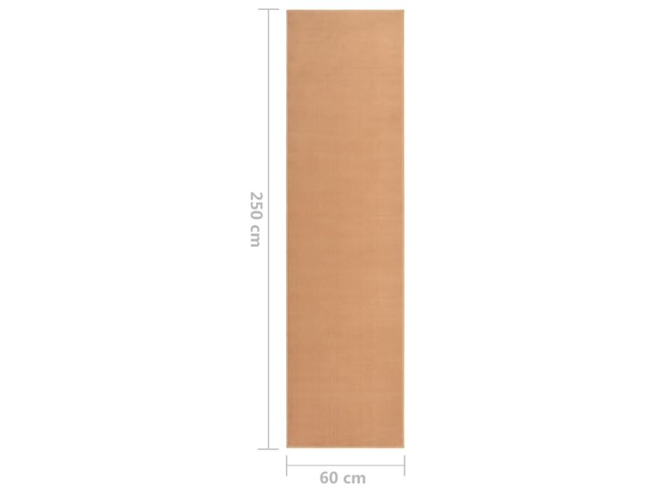 vidaXL Chodnik dywanowy, BCF, beżowy, 60x250 cm Pomieszczenie Salon Dywany Prostokątny Syntetyk Chodniki Kategoria Dywany