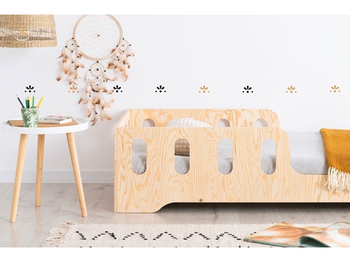 Drewniane pojedyncze łóżko dziecięce 16 rozmiarów - Filo 5X Drewno Płyta MDF Rozmiar materaca 75x160 cm