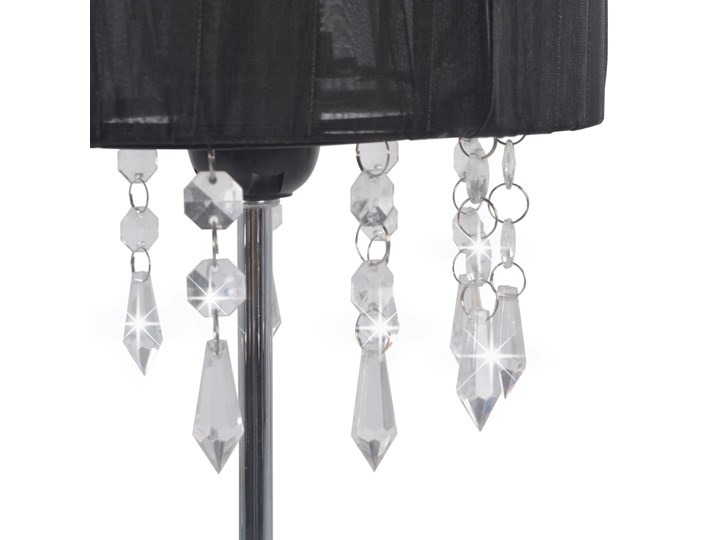 Czarna lampka stołowa glamour z abażurem - EX817-Alesa Lampa z abażurem Metal Tworzywo sztuczne Wysokość 44 cm Kolor Czarny
