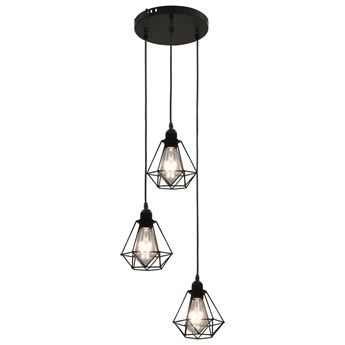 Czarna druciana lampa wisząca w stylu loftowym - EX820-Tevis