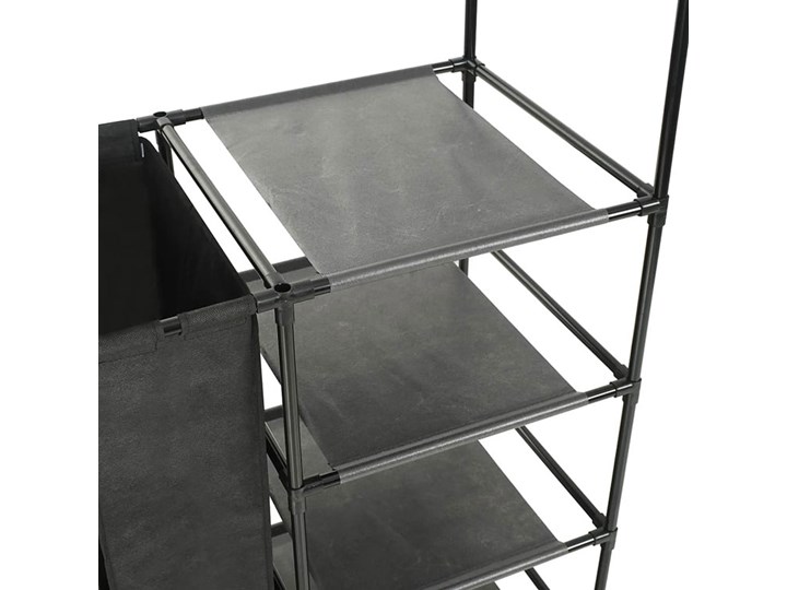 Wolnostojący wieszak na ubrania z półkami i koszami - Kepler 4X Wieszak na płaszcze Tkanina Metal Typ Wieszaki