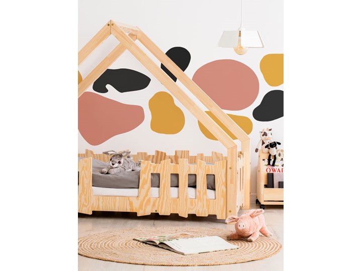 Drewniane łóżko dziecięce w formie domku 12 rozmiarów - Tiffi 4X Drewno Płyta MDF Rozmiar materaca 80x160 cm Rozmiar materaca 90x180 cm