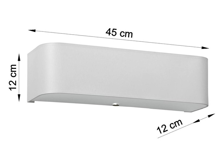 Biały podłużny kinkiet ścienny - EX709-Lokki Metal Szkło Tkanina Styl Skandynawski Kinkiet LED Styl Nowoczesny