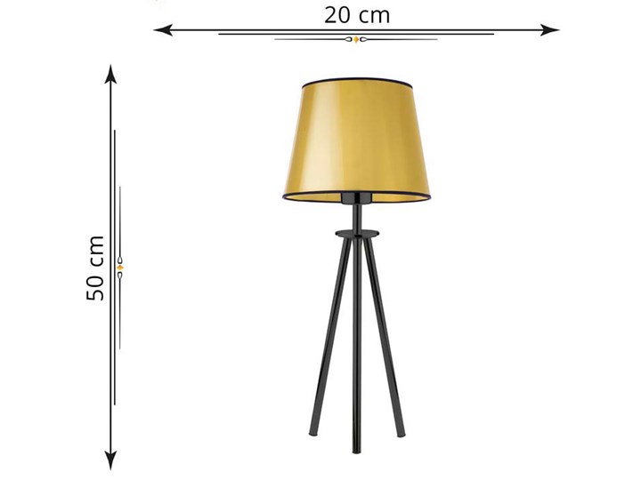 Złota lampka nocna z abażurem - EX925-Bergec Wysokość 50 cm Lampa nocna Metal Lampa z abażurem Pomieszczenie Salon Pomieszczenie Sypialnia