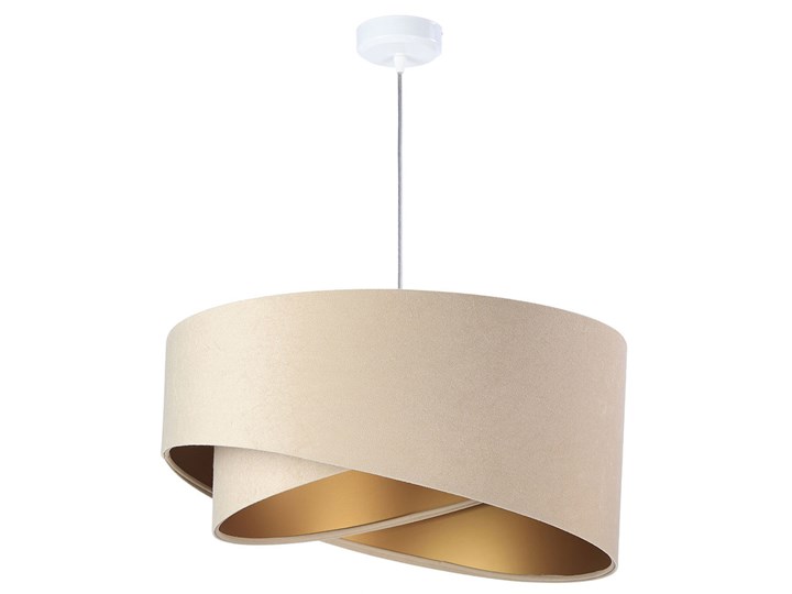 Beżowo-złota lampa wisząca glamour - EX982-Sonelo Tkanina Lampa z abażurem Styl Nowoczesny