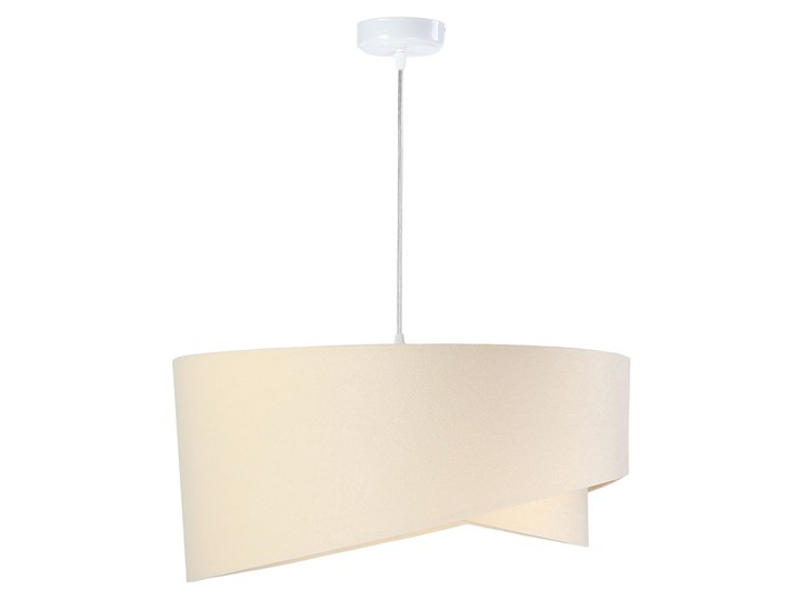 Beżowo-złota lampa wisząca glamour - EX982-Sonelo Kategoria Lampy wiszące Lampa z abażurem Tkanina Kolor Beżowy