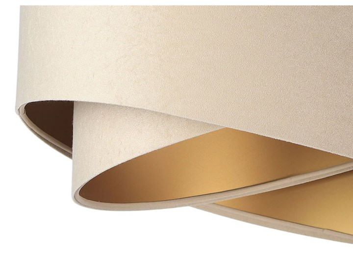 Beżowo-złota lampa wisząca glamour - EX982-Sonelo Lampa z abażurem Tkanina Pomieszczenie Salon