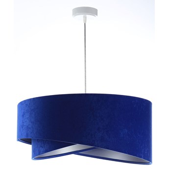 Niebiesko-srebrna welurowa lampa wisząca - EX989-Tersa