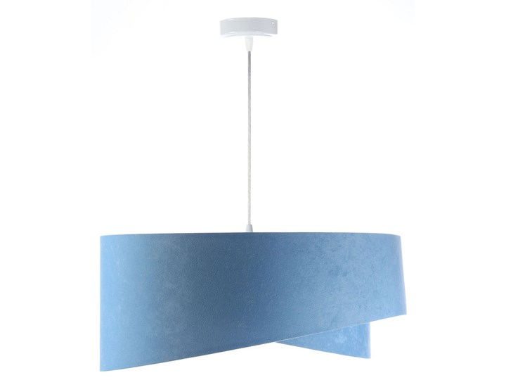 Niebiesko-biała welurowa lampa wisząca - EX996-Alias Lampa inspirowana Metal Tworzywo sztuczne Lampa z abażurem Tkanina Szkło Ceramika Beton Kategoria Lampy wiszące