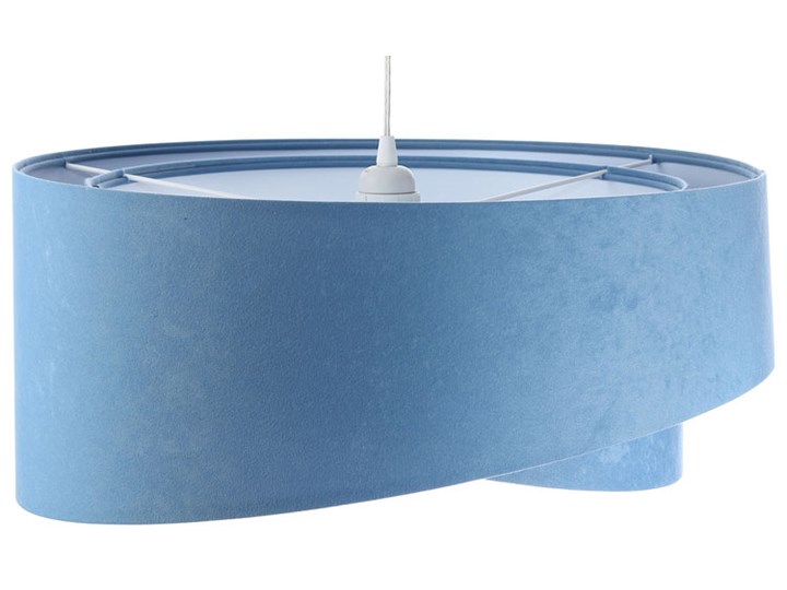 Niebiesko-biała welurowa lampa wisząca - EX996-Alias Tworzywo sztuczne Beton Szkło Tkanina Metal Lampa z abażurem Lampa inspirowana Ceramika Kolor Pomieszczenie Sypialnia
