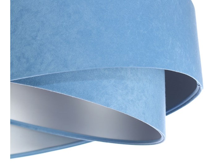 Niebiesko-srebrna welurowa lampa wisząca - EX996-Alias Szkło Lampa inspirowana Beton Metal Ceramika Lampa z abażurem Tkanina Tworzywo sztuczne Pomieszczenie Sypialnia