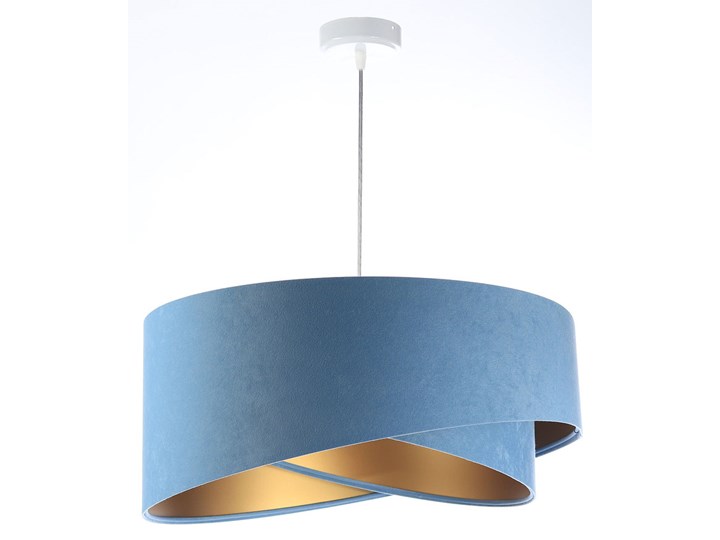 Niebiesko-złota welurowa lampa wisząca - EX996-Alias Ceramika Lampa z abażurem Metal Szkło Lampa inspirowana Tworzywo sztuczne Tkanina Beton Pomieszczenie Sypialnia