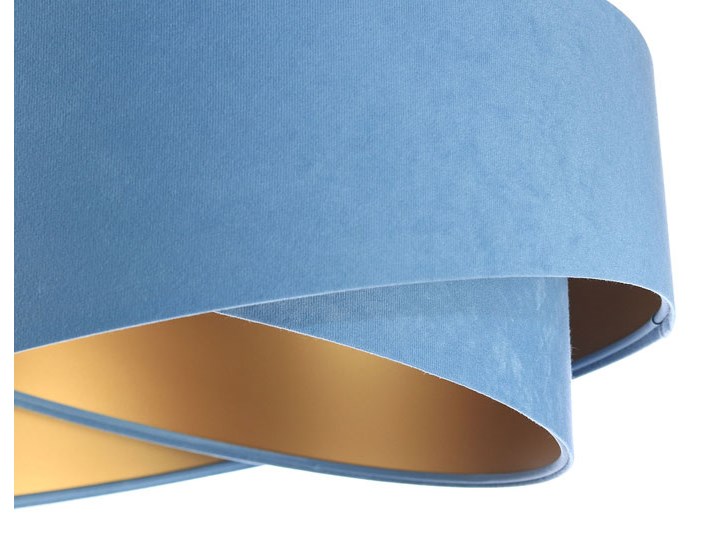 Niebiesko-złota welurowa lampa wisząca - EX996-Alias Lampa inspirowana Lampa z abażurem Beton Tkanina Tworzywo sztuczne Ceramika Szkło Metal Pomieszczenie Salon