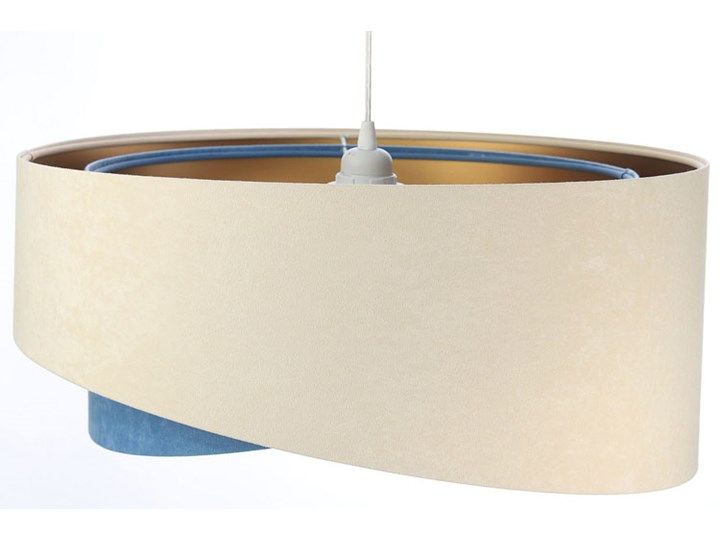 Beżowo-złota lampa wisząca nad stół - EX998-Olida Kolor Tkanina Metal Lampa z abażurem Tworzywo sztuczne Styl Nowoczesny