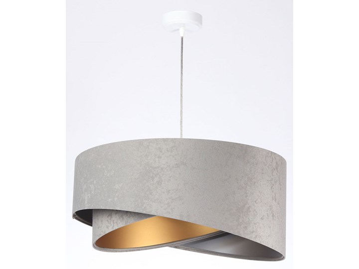 Szara welurowa lampa wisząca glamour - EXX03-Hersa