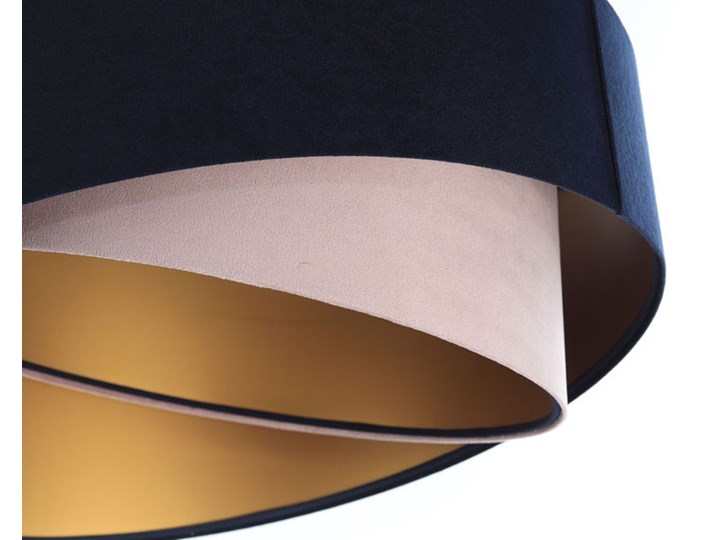 Granatowo-różowa lampa wisząca glamour - EXX11-Gelva Tkanina Lampa z abażurem Kolor Granatowy Metal Tworzywo sztuczne Pomieszczenie Kuchnia