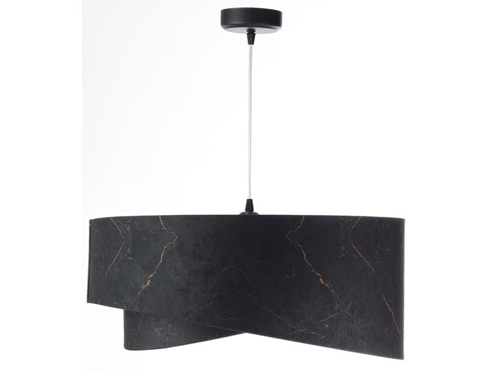 Czarno-złota lampa wisząca glamour - EXX15-Magela Lampa z abażurem Metal Tkanina Pomieszczenie Salon