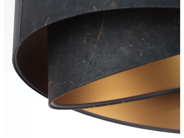 Czarno-złota lampa wisząca glamour - EXX15-Magela Styl Nowoczesny Tkanina Metal Lampa z abażurem Kategoria Lampy wiszące