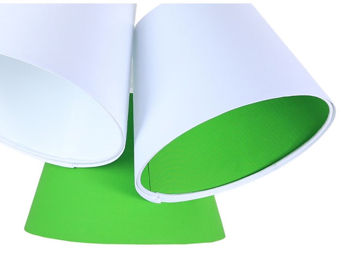 Biało-zielona potrójna lampa wisząca dziecięca - EXX72-Mirella Uniwersalne Kolor Zielony