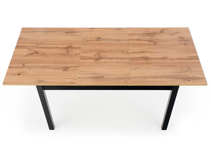 Rozkładany prostokątny stół w stylu loftowym - Rester Płyta MDF Średnica Drewno Wysokość 75 cm Stal Pomieszczenie Stoły do jadalni