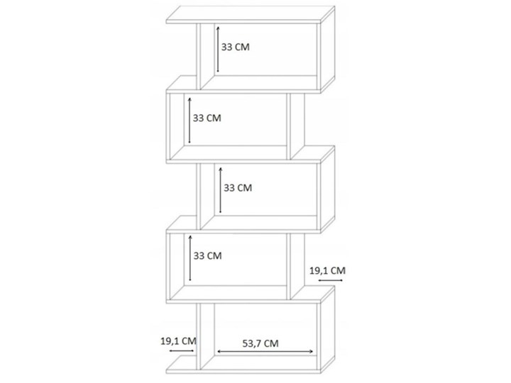 Regał do salonu Aristo 4X Biblioteka Płyta laminowana Na książki Wysokość 176 cm Na dekoracje Uniwersalne Szerokość 76 cm Styl Tradycyjny Pomieszczenie Garderoba