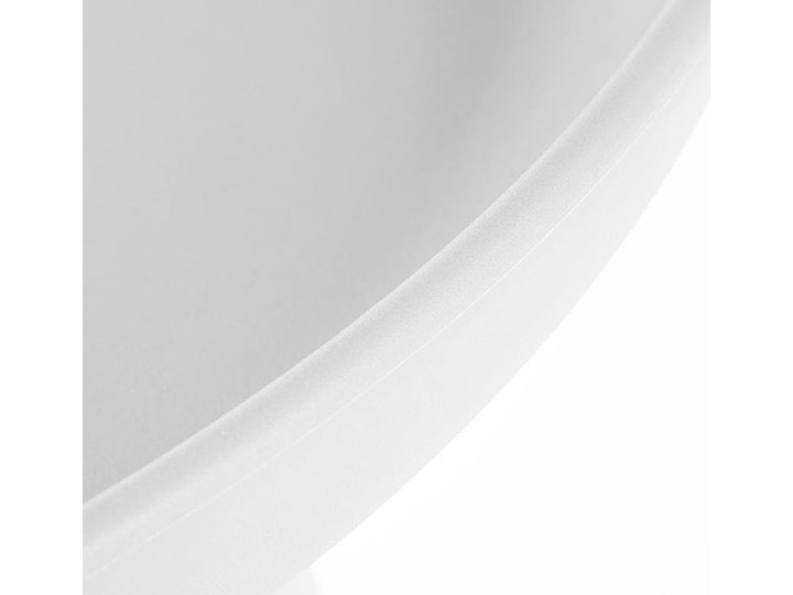 Biały stolik kawowy do salonu - Lilian Płyta meblowa Zestaw stolików Tworzywo sztuczne Drewno Wysokość 46 cm Kształt blatu Okrągłe