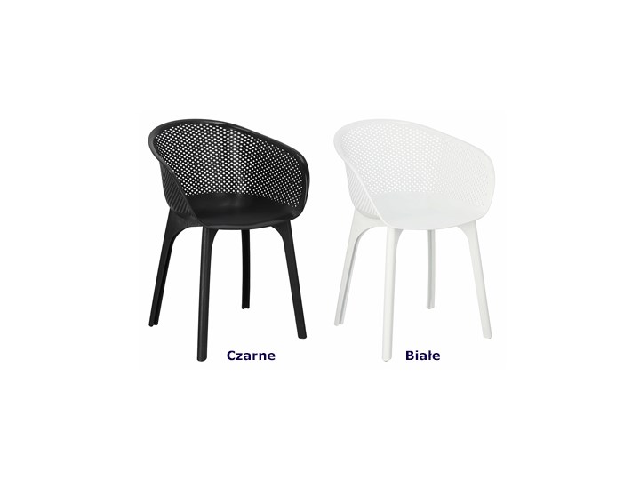 Ażurowe krzesło czarne - Bliss Drewno Szerokość 57 cm Głębokość 53 cm Tworzywo sztuczne Wysokość 80 cm Model Krzesła ażurowe