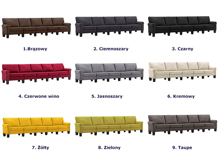 5-osobowa kremowa sofa dekoracyjna - Alaia 5X Szerokość 310 cm Pomieszczenie Salon Głębokość 70 cm Stała konstrukcja Boki Z bokami