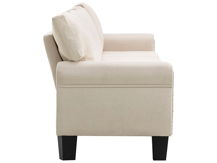 5-osobowa kremowa sofa dekoracyjna - Alaia 5X Szerokość 310 cm Głębokość 70 cm Stała konstrukcja Styl Vintage